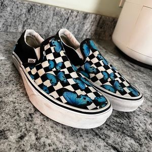 Butterfly slip on vans